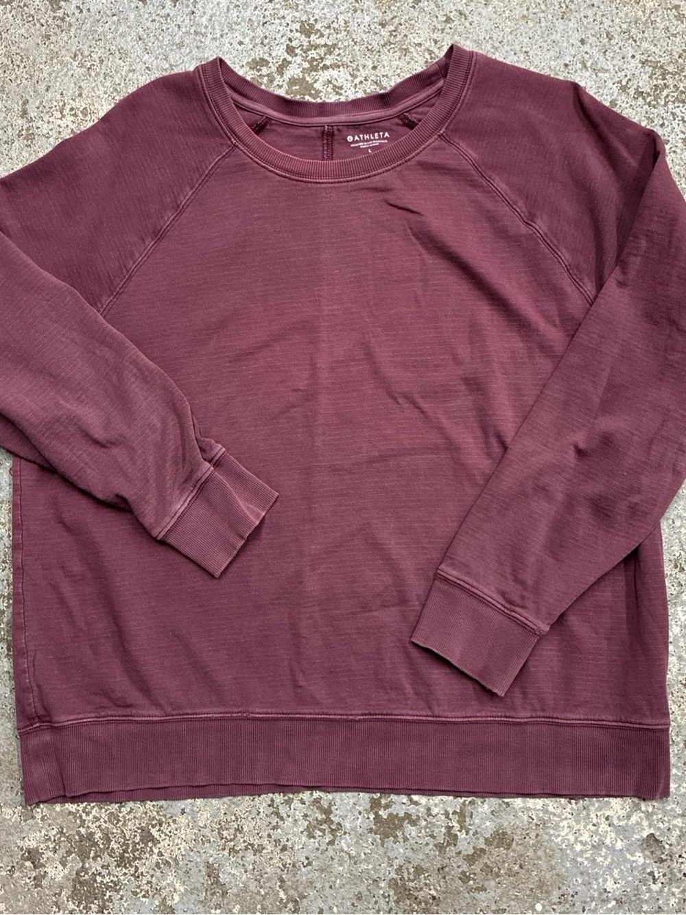 Athleta Women's Crewneck Sweatshirt in Burgundy Plum